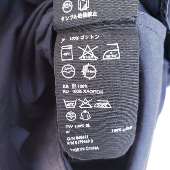 COS Cotton Dress Oversized Dark Navy Trapeze Kimono Sleeves Minimalist size 8 - Picture 8 of 9